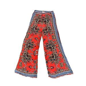 Good Condition beautiful Anthropologie Flying Tomato Paisley Print‎ Palazzo Wide